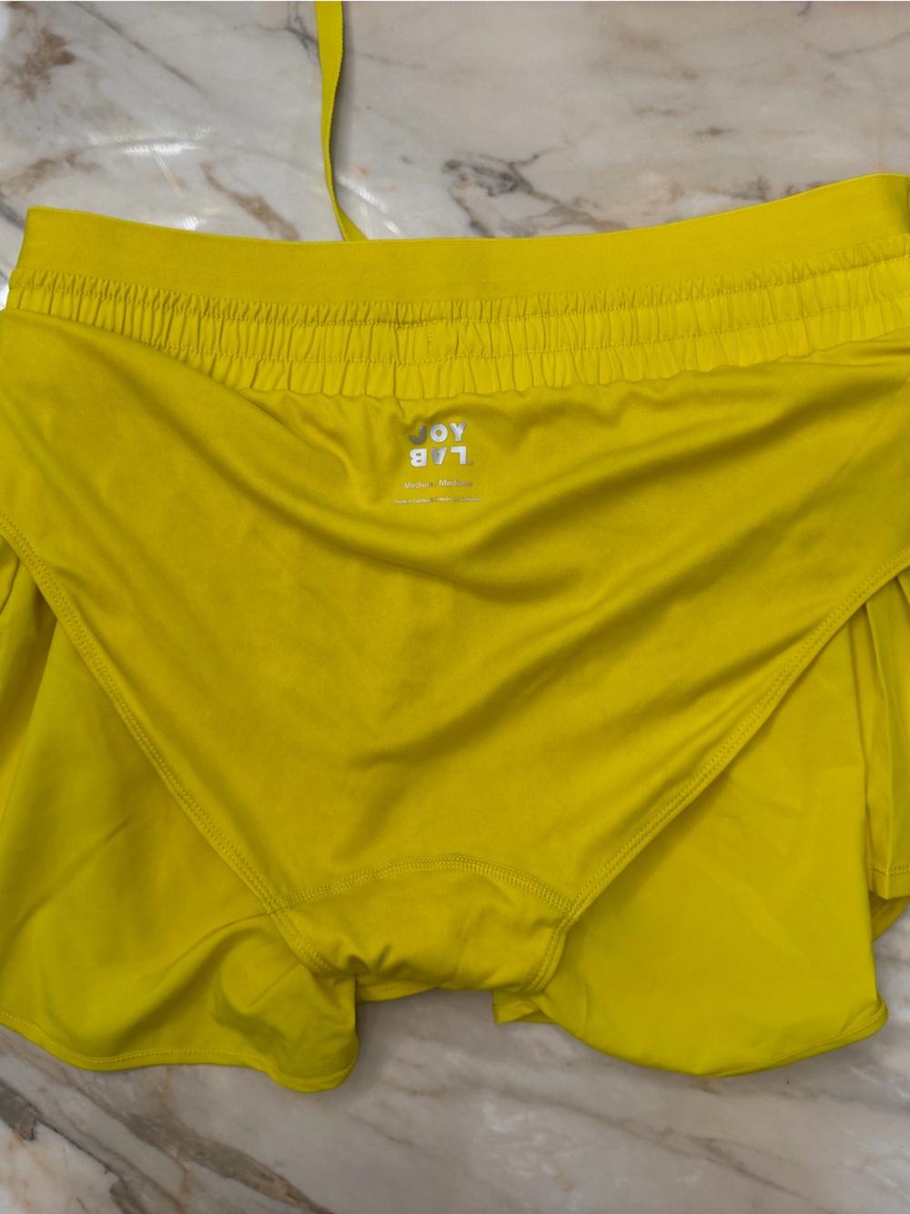 JoyLab Bright Yellow Athletic Skort Shorts NWOT - Picture 5 of 5